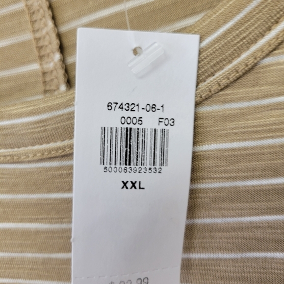 Old Navy Luxe Oversized Slub-Knit Tee Earth Brown Stripe XXL - Picture 8 of 9